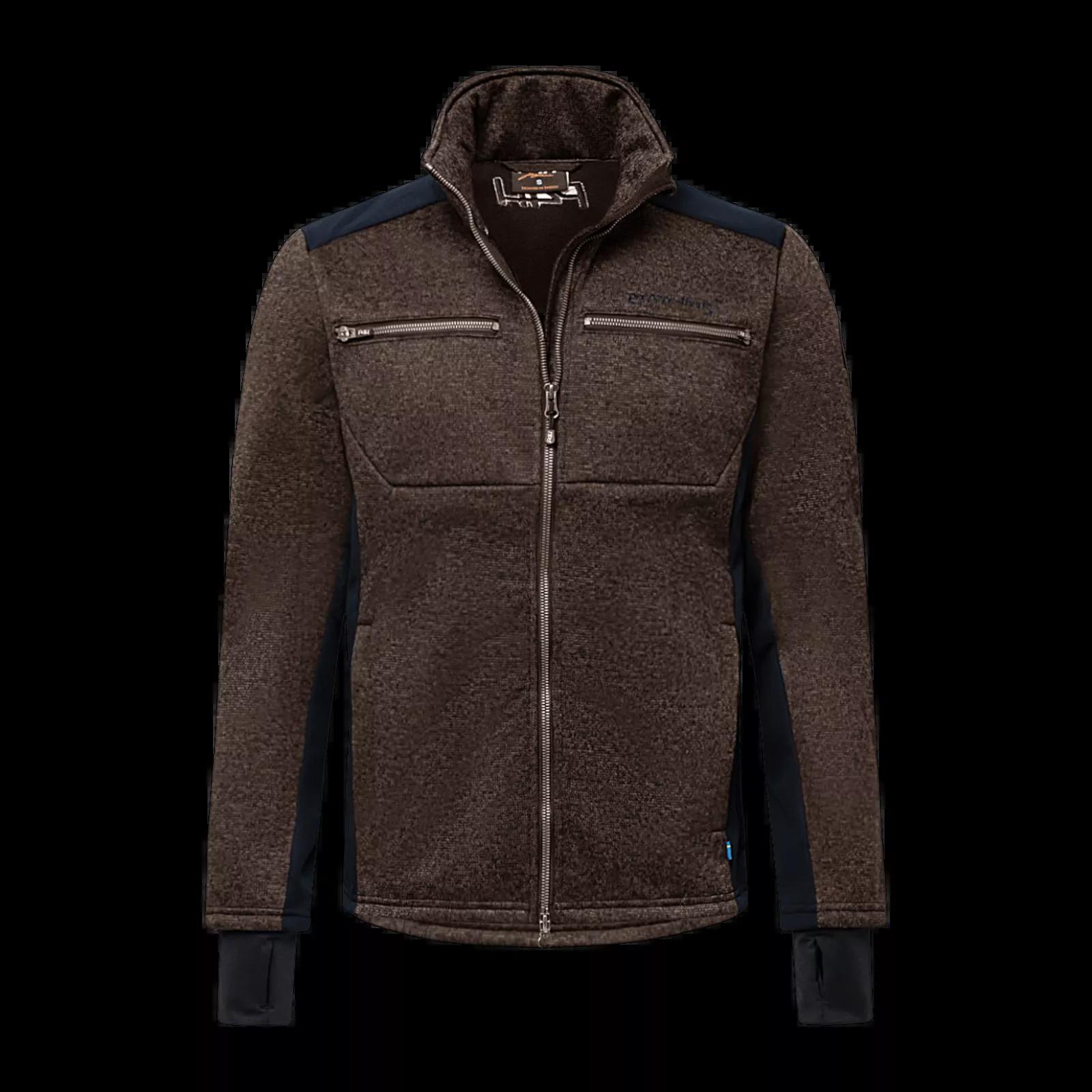 P4H Flatfleecejakke herre - brun