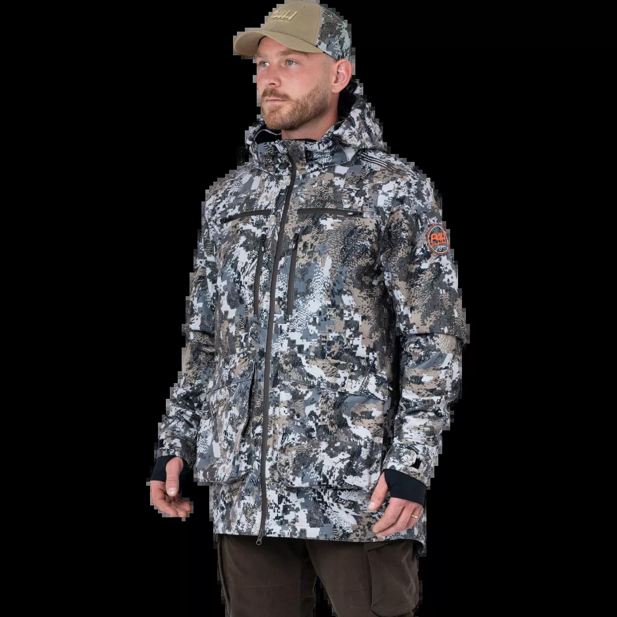 P4H RECON XT - Jaktdress - Jakke grå camo - Bukse ensfarget grønn