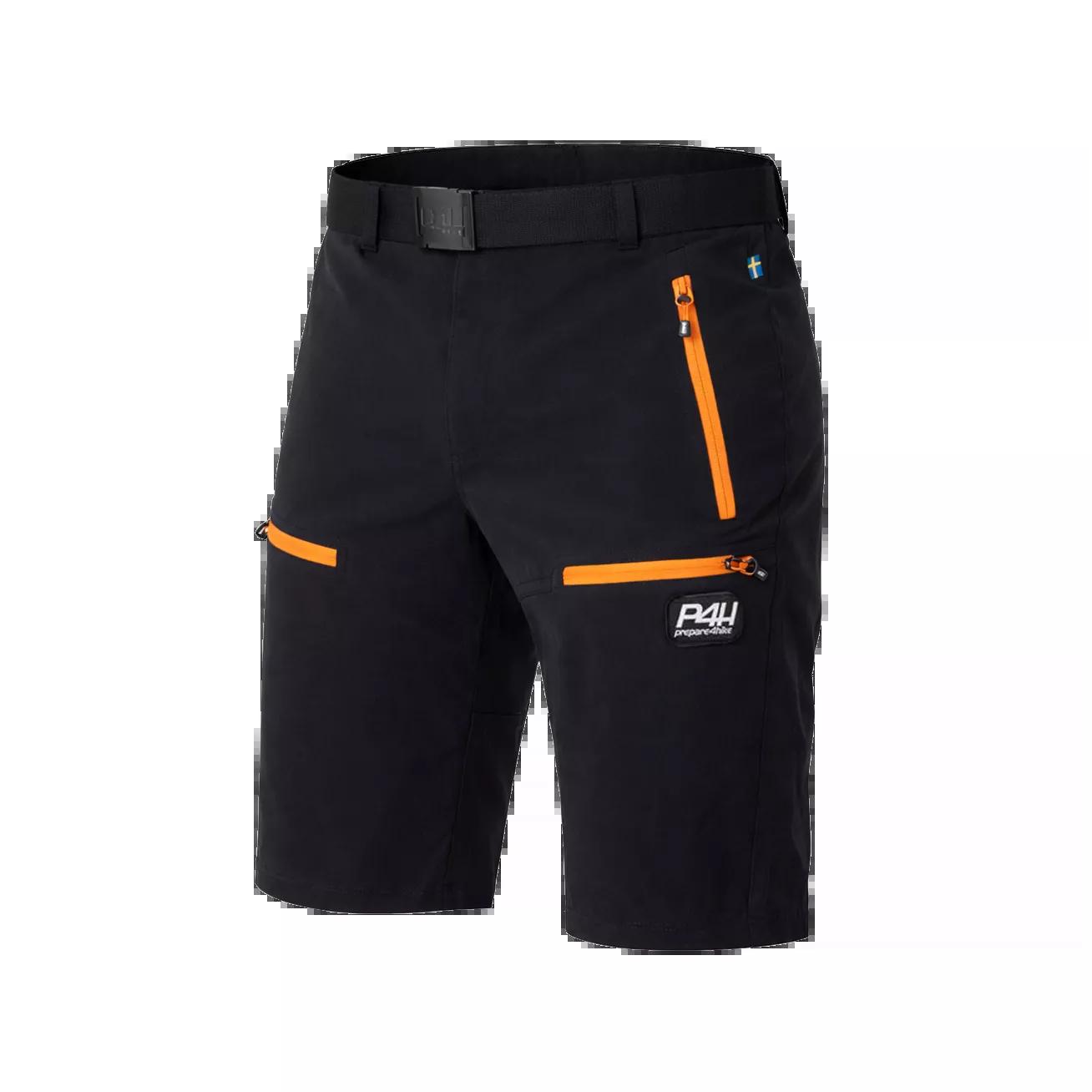 P4H - Fritidsshorts herre - sort/oransje