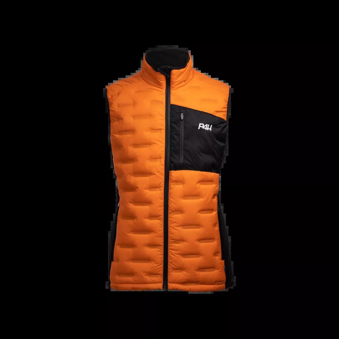 P4H elektrisk dunforet varmevest herre oransje