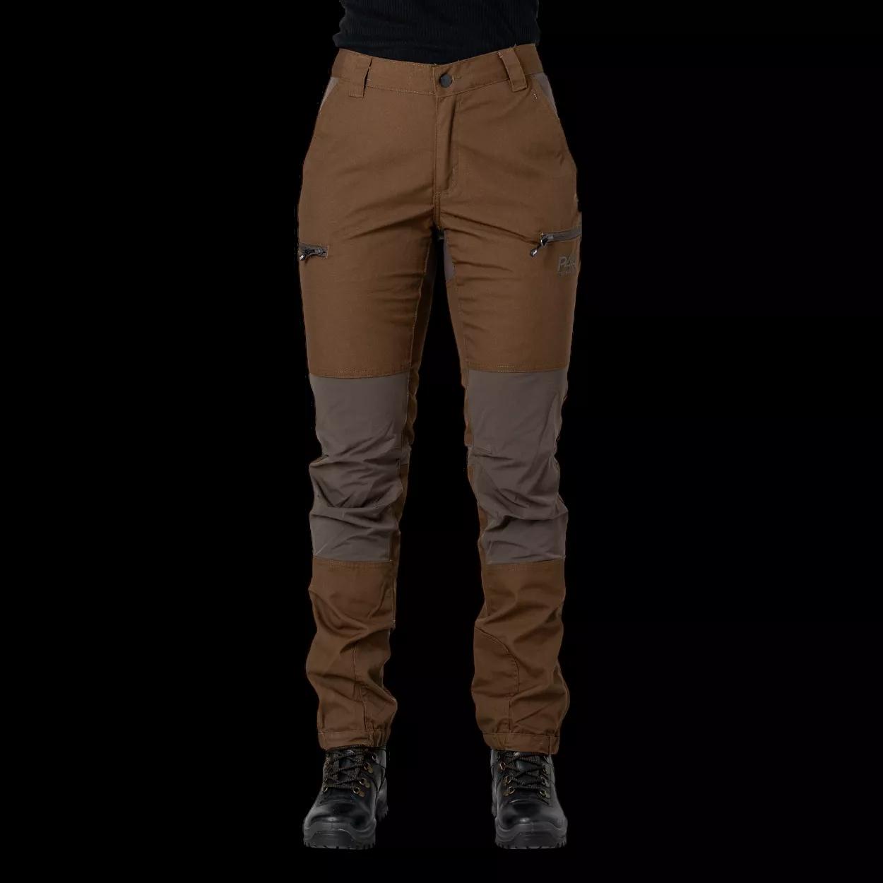 P4H Friluftsbukse dame mørkebrun